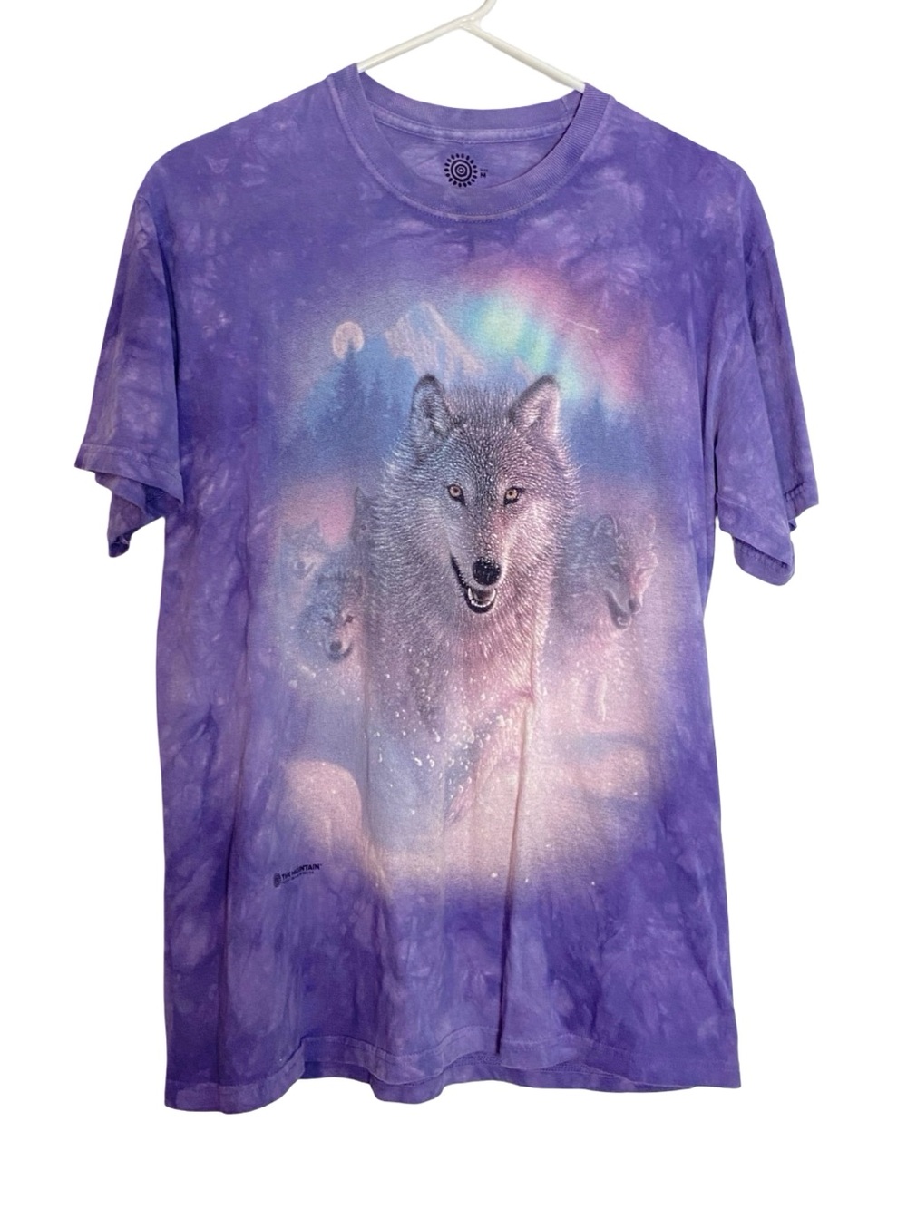 The Mountain Wolves Cool Tee Tshirt Mens Unisex Size Medium Purple Chest 19 L 27
